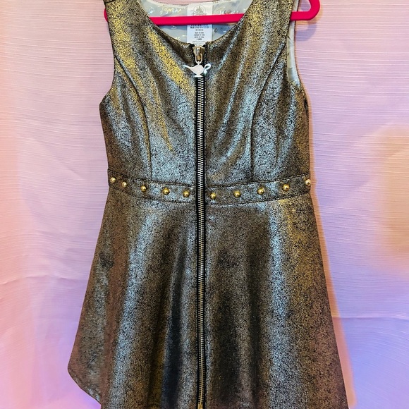 Girls Disney Jasmine Dress Gold Flared Size 5/6 New Zip genie lamp lantern pull - Picture 7 of 8